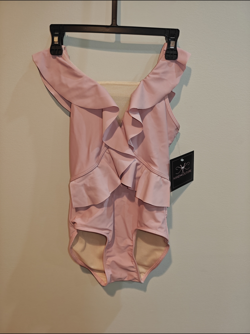 Kandi Kouture Ruffle One-Piece Dance Leo for Girls Size CXL 10/12